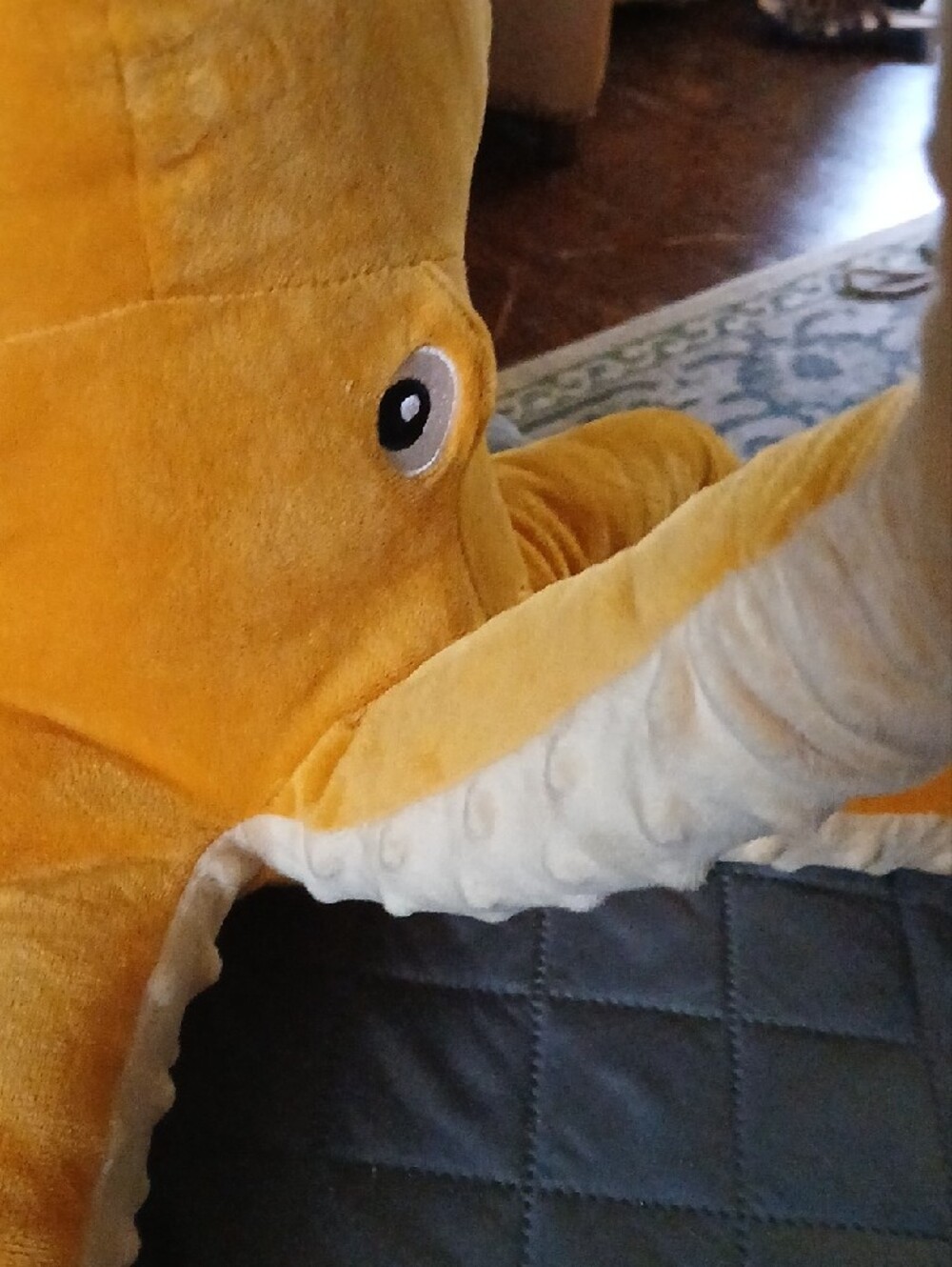 Orange Octopus Plush Stuffed Animal - Picture 3 of 5